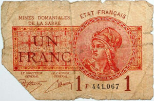 1 franc Mines domaniales de la Sarre type 1920