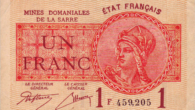 1 franc Mines domaniales de la Sarre type 1920