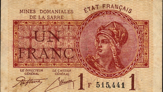 1 franc Mines domaniales de la Sarre type 1920