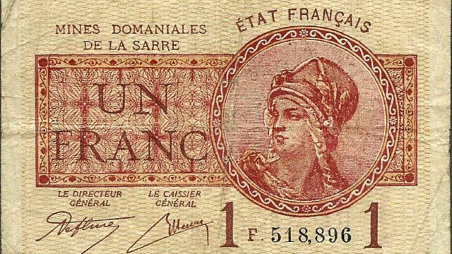 1 franc Mines domaniales de la Sarre type 1920