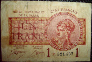 1 franc Mines domaniales de la Sarre type 1920