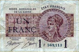 1 franc Mines domaniales de la Sarre type 1920