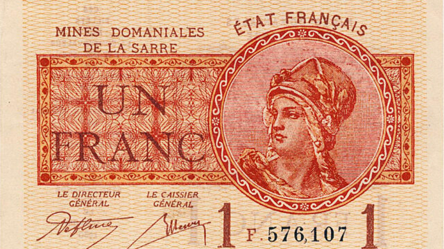 1 franc Mines domaniales de la Sarre type 1920