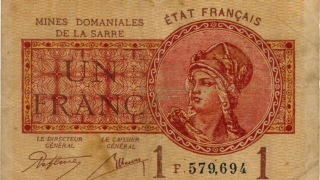 1 franc Mines domaniales de la Sarre type 1920