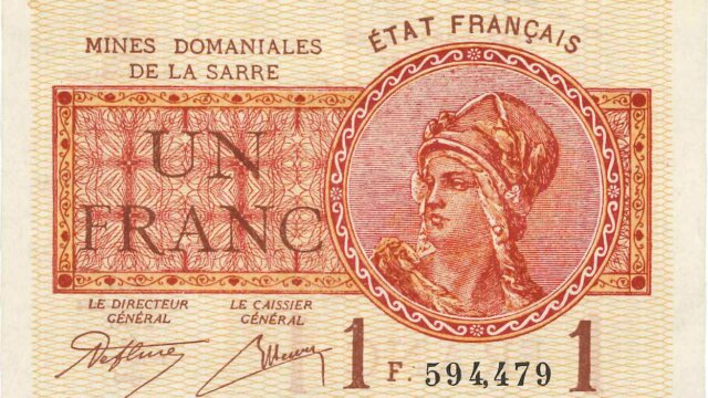 1 franc Mines domaniales de la Sarre type 1920