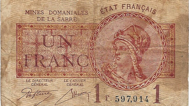 1 franc Mines domaniales de la Sarre type 1920