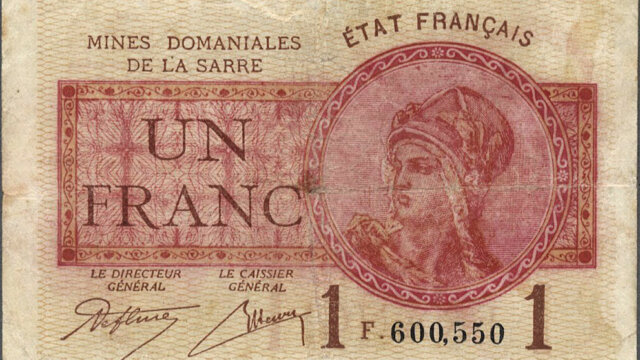 1 franc Mines domaniales de la Sarre type 1920