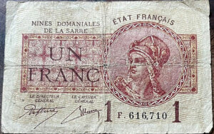 1 franc Mines domaniales de la Sarre type 1920