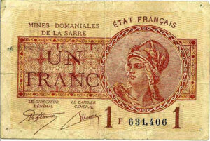 1 franc Mines domaniales de la Sarre type 1920