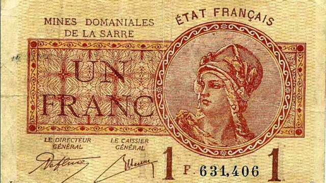 1 franc Mines domaniales de la Sarre type 1920