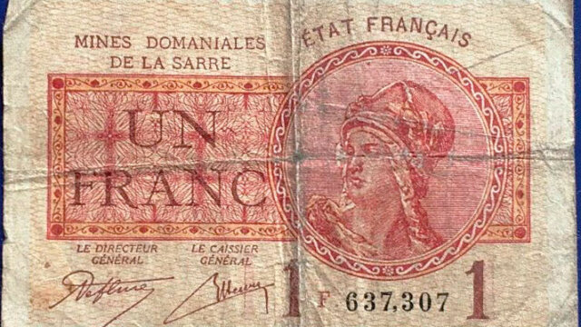 1 franc Mines domaniales de la Sarre type 1920