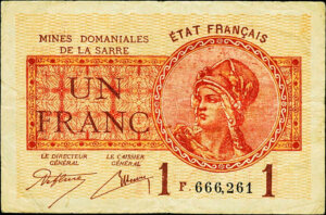 1 franc Mines domaniales de la Sarre type 1920