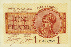 1 franc Mines domaniales de la Sarre type 1920