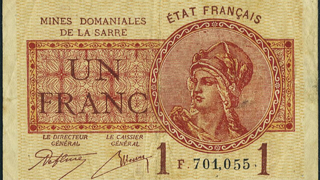 1 franc Mines domaniales de la Sarre type 1920