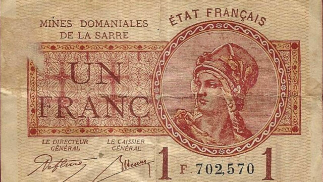 1 franc Mines domaniales de la Sarre type 1920