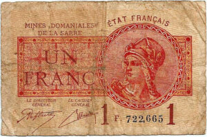 1 franc Mines domaniales de la Sarre type 1920