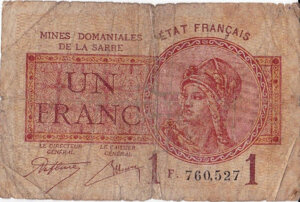 1 franc Mines domaniales de la Sarre type 1920