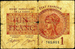 1 franc Mines domaniales de la Sarre type 1920