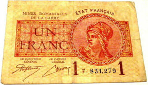 1 franc Mines domaniales de la Sarre type 1920