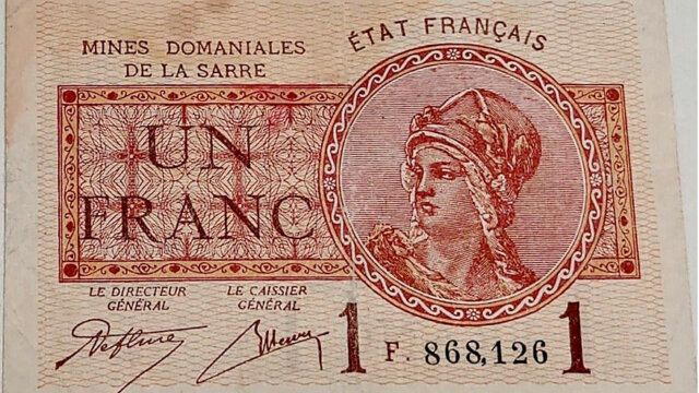 1 franc Mines domaniales de la Sarre type 1920