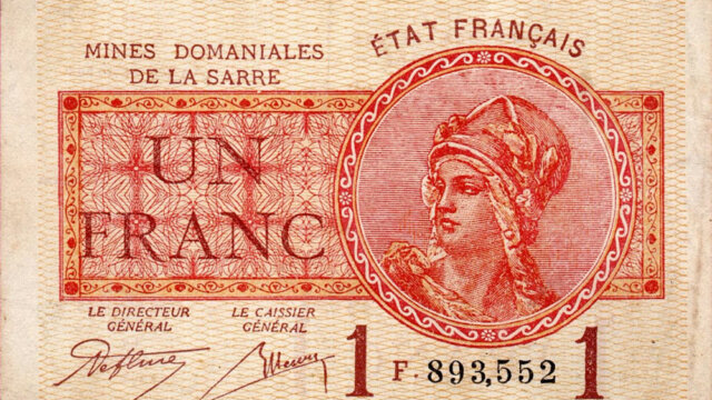 1 franc Mines domaniales de la Sarre type 1920