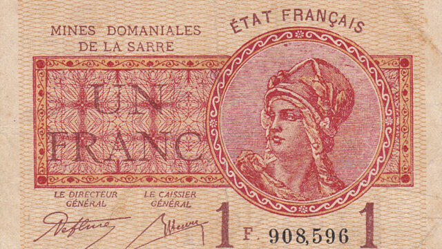 1 franc Mines domaniales de la Sarre type 1920