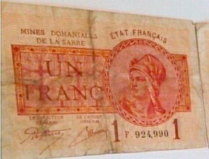 1 franc Mines domaniales de la Sarre type 1920