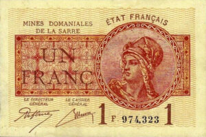 1 franc Mines domaniales de la Sarre type 1920