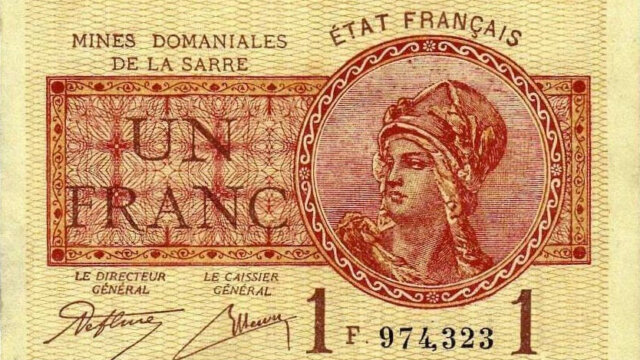 1 franc Mines domaniales de la Sarre type 1920