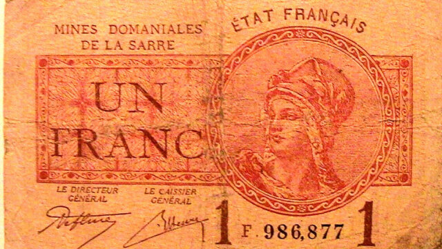 1 franc Mines domaniales de la Sarre type 1920