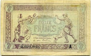 2 francs Trésorerie aux armées type 1917