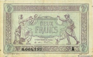 2 francs Trésorerie aux armées type 1917