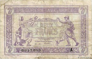 2 francs Trésorerie aux armées type 1917