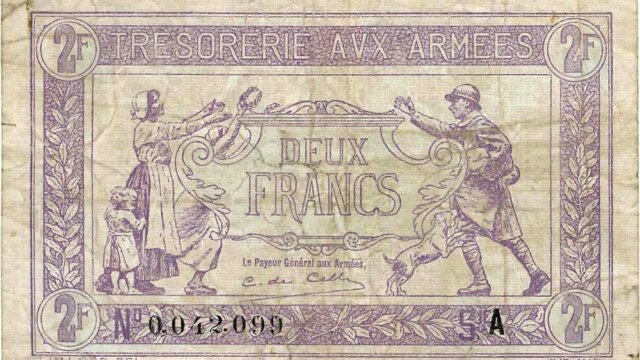 2 francs Trésorerie aux armées type 1917