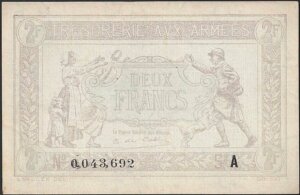 2 francs Trésorerie aux armées type 1917