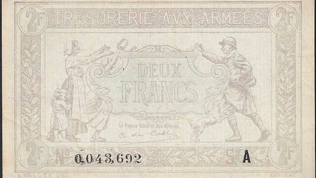 2 francs Trésorerie aux armées type 1917