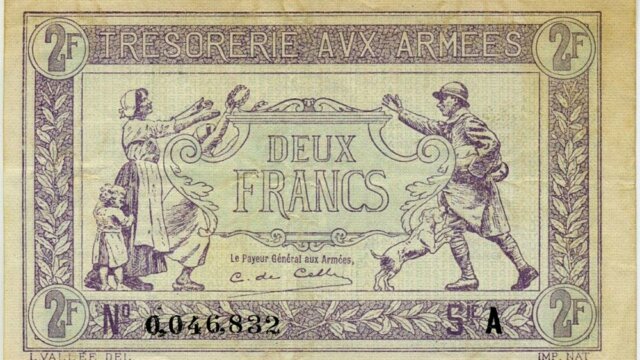 2 francs Trésorerie aux armées type 1917