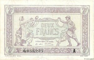 2 francs Trésorerie aux armées type 1917