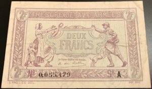 2 francs Trésorerie aux armées type 1917