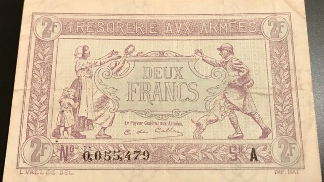 2 francs Trésorerie aux armées type 1917