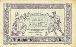 2 francs Trésorerie aux armées type 1917