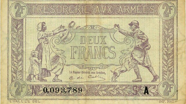 2 francs Trésorerie aux armées type 1917