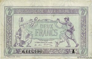 2 francs Trésorerie aux armées type 1917