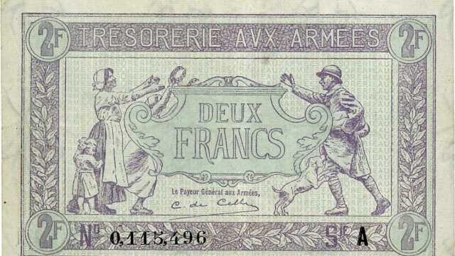 2 francs Trésorerie aux armées type 1917