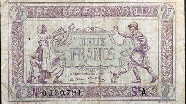 2 francs Trésorerie aux armées type 1917