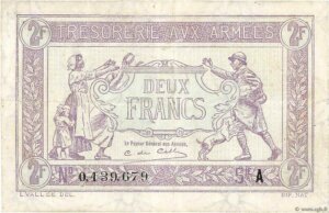 2 francs Trésorerie aux armées type 1917