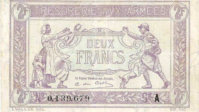 2 francs Trésorerie aux armées type 1917