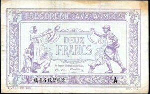 2 francs Trésorerie aux armées type 1917