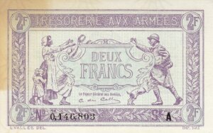 2 francs Trésorerie aux armées type 1917