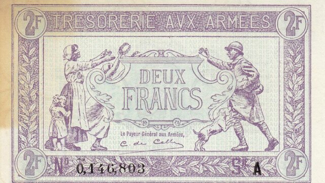 2 francs Trésorerie aux armées type 1917